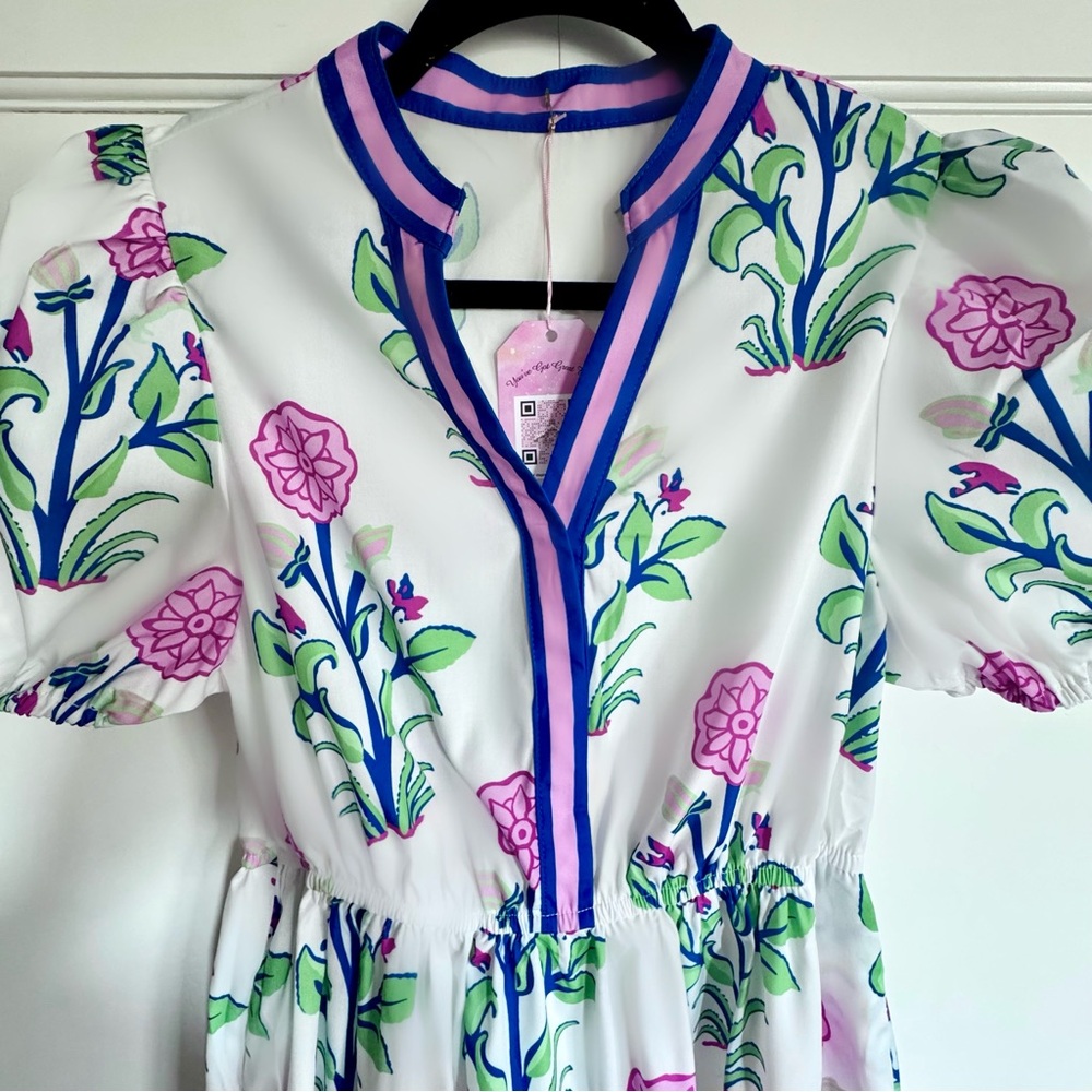 Full length floral dress
